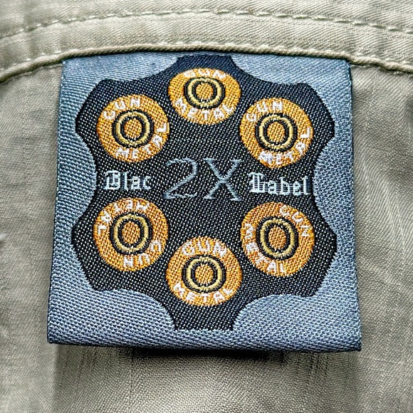 Blac Label Gun Metal snap button button down. Size 2X. Men. Olive Green. - Picture 6 of 7